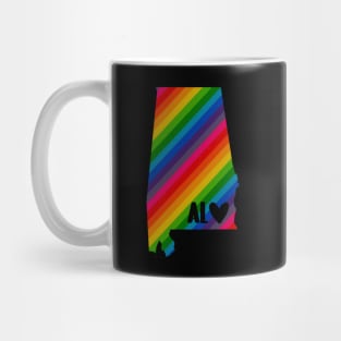 USA States: Alabama (rainbow) Mug